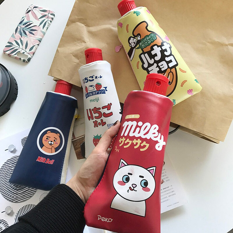 林檎韩版创意可爱小清新卡通笔袋 创意学生大容量女生简约文具盒初中生 网红抖音同款笔袋送女朋友老婆生日礼物