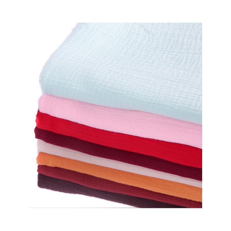 家柏饰corated全棉双层纱布布料宝宝棉纱面料衣服裙子服装肌理绉布