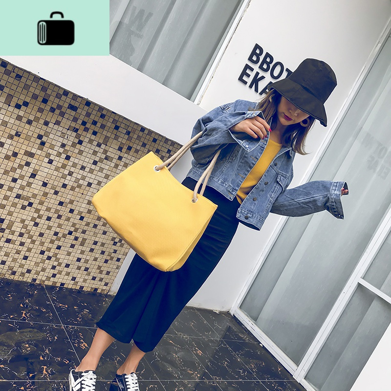 网红包包女2020新款潮韩版时尚休闲大容量百搭单肩帆布妈咪托特NEW LAKE女士单肩包