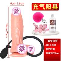 充气阳具肛塞女用男用后庭肛扩器超大粗膨胀假茎扩大扩肛器 充气阳具套餐【肉色】八_420_130