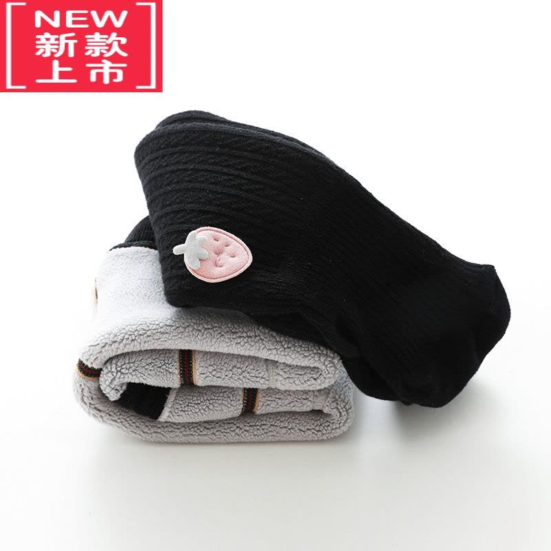 可莉允儿童秋冬季加绒加厚连裤袜女宝宝保暖婴儿外穿大屁屁连脚打底裤子保暖裤图片