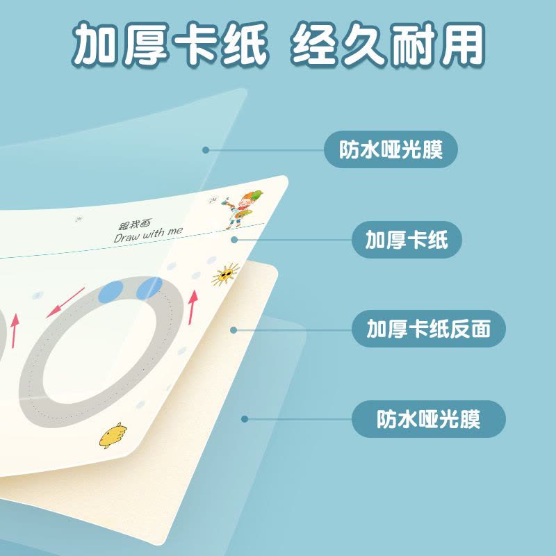 儿童控笔训练幼儿园描红2岁3宝宝早教卡可擦写运笔专注力入门玩具图片