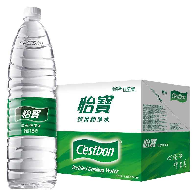 怡宝 纯净水 1555ml*12 整箱装 饮用水