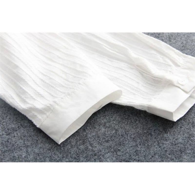 迪鲁奥(DILUAO)春秋孕妇装新款纯棉OL上衣上班衬衫宽松大码中长袖打底衫孕妇薄款职业装白衬衣夏图片