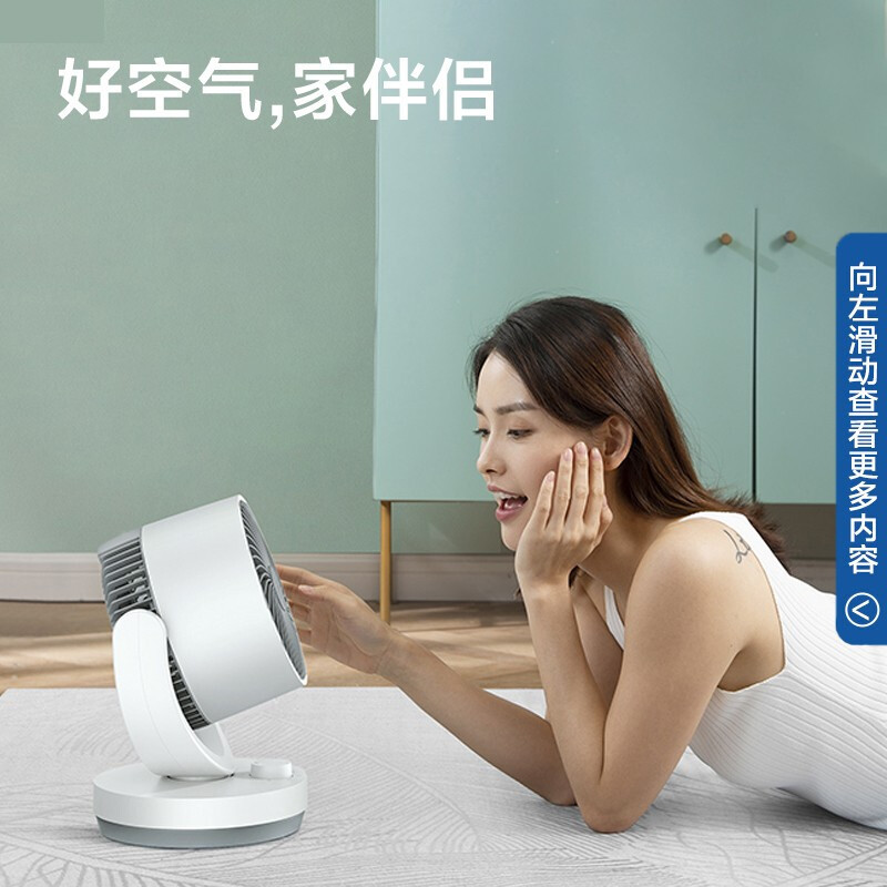 艾美特 (Airmate) 空气循环扇 CA15-R27 家用小风扇/电风扇/台扇/办公室桌面台式空气对流扇涡轮扇家用