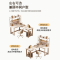 转角书桌家用学习桌子l型现代奶油风洞洞板拐角电脑桌书架一体桌