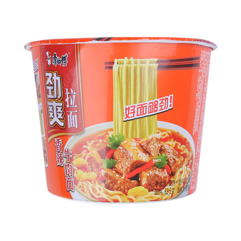 康师傅劲爽拉面4桶口味混合