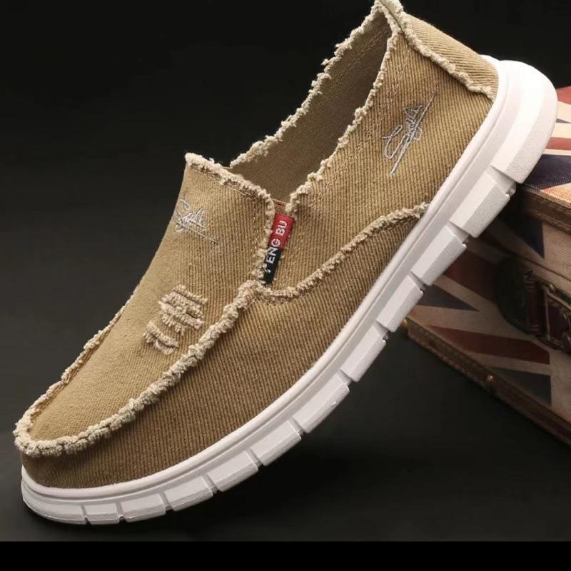 nakezg2024新款男布鞋乞丐鞋布鞋男款帆布鞋软底耐磨一脚蹬男鞋