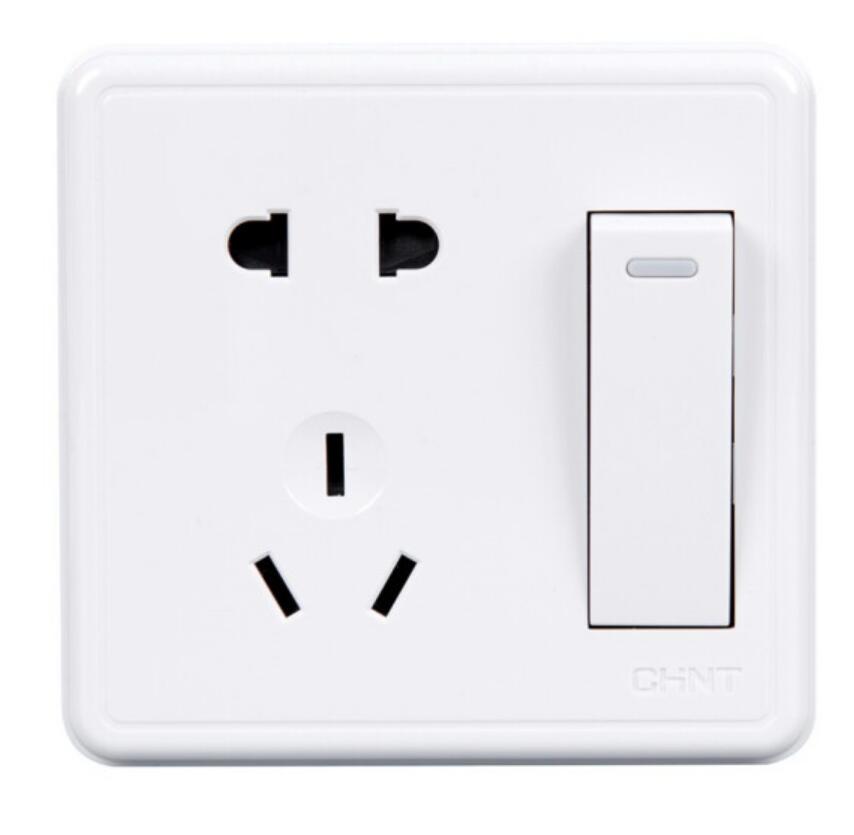 正泰 明装开关插座 一开五孔单控 5个