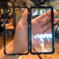 YOCY iPhoneXS手机壳苹果X保护壳钢化玻璃后盖万磁王iPhoneXR手机套高档苹果XSMax金属壳