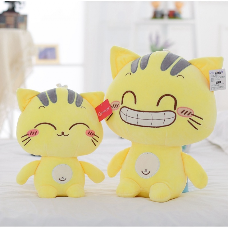 可爱猫咪布偶儿童毛绒玩具布娃娃大脸招财猫公仔女孩生日七夕