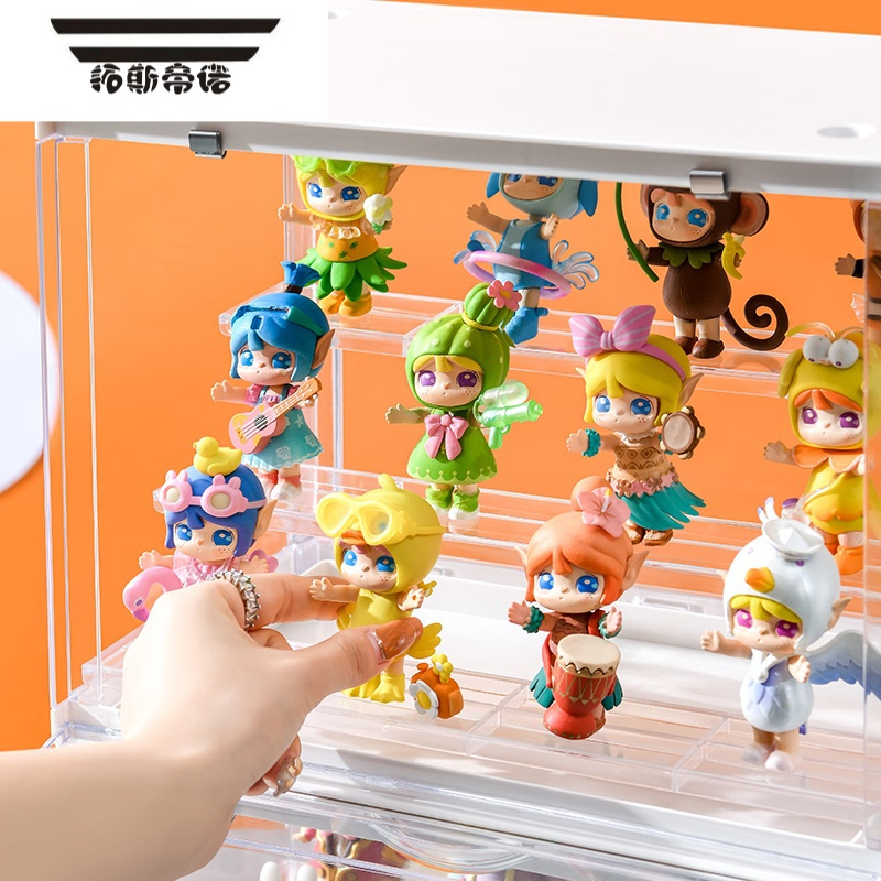拓斯帝诺盲盒收纳展示架泡泡玛特展示盒亚克力透明防尘盒子手办展示柜