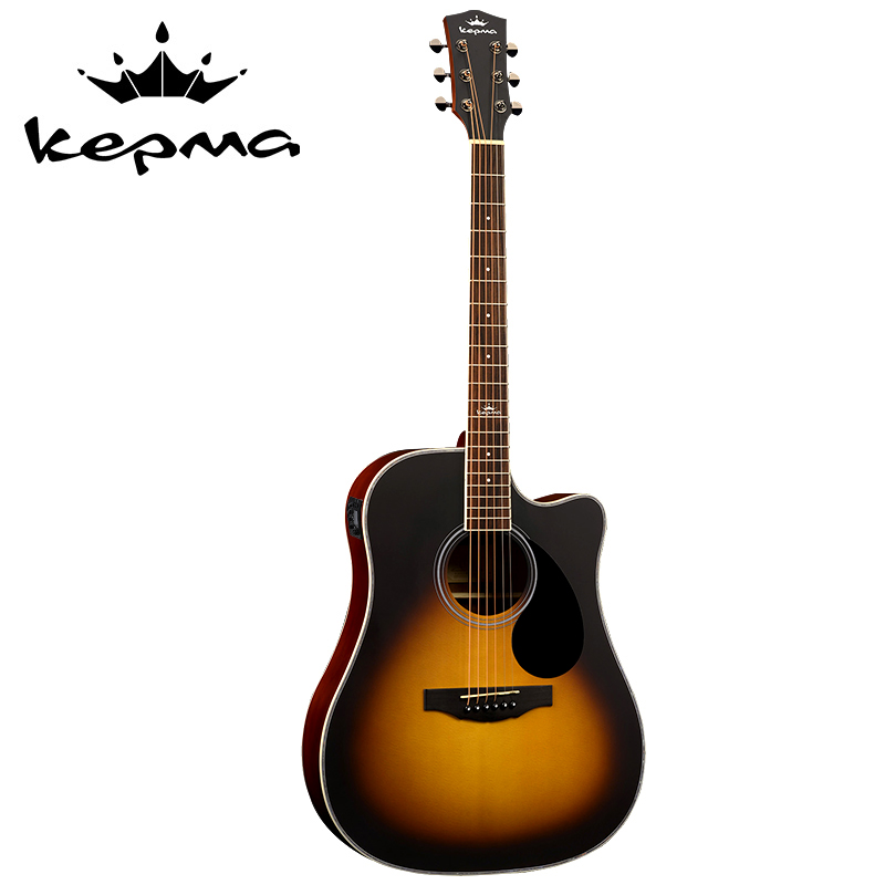 卡马kepmad1ce3tsm民谣吉他初学者电箱吉他入门吉它jita日落色41英寸