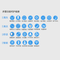海尔(Haier)卫玺 智能马桶盖洁身器 温水清洗座圈加热即热式净水款 遥控短款坐便器V5-5320S
