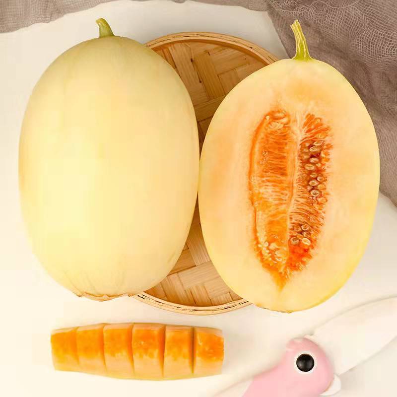 [西沛生鲜]陕西阎良红肉白皮甜瓜 带箱9斤装 箱装 蜜瓜香瓜 当季甜瓜新鲜水果 西沛