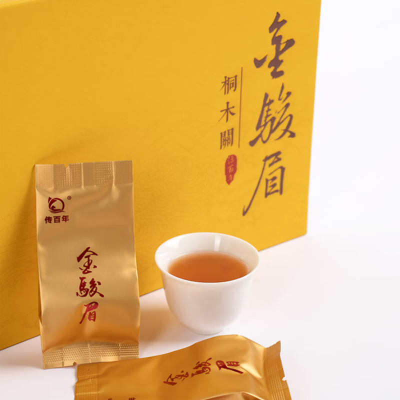 传百年茶叶 金骏眉红茶武夷山茶叶 精美礼盒装 135克/盒(5克*27泡)高清大图