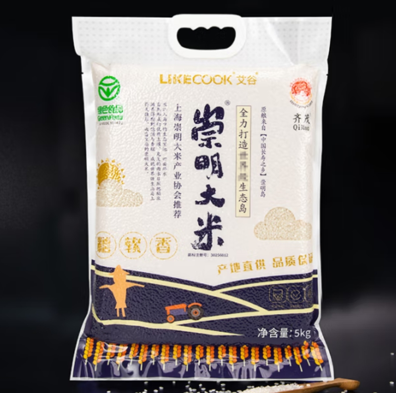 艾谷崇明大米5kg高清大图