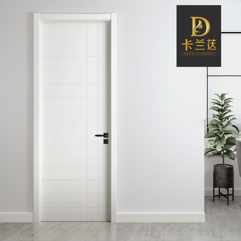 卡兰荙木门d03简约实木复合门环保门室内门卧室门客厅书房门门业圣女