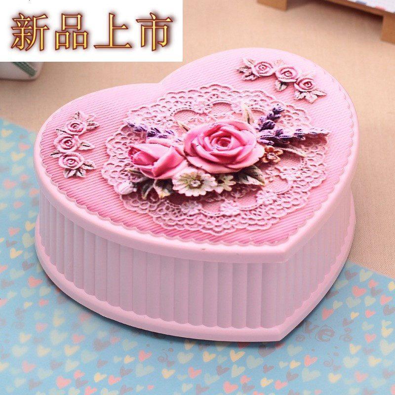 四方达心形首饰音乐盒跳芭蕾孩八音盒旋转创意女生儿童生日快乐礼by147256