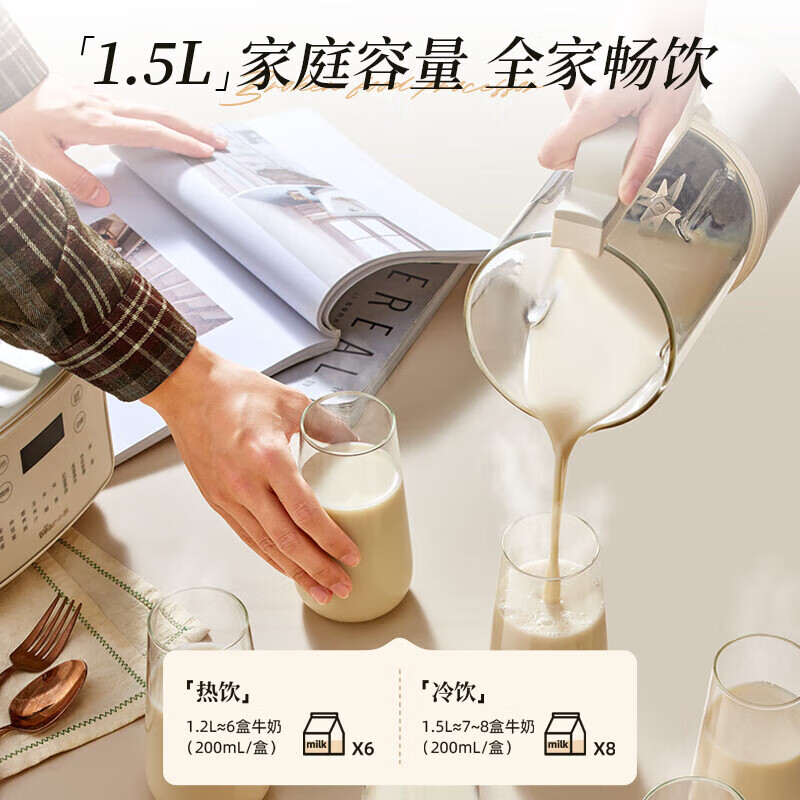 小熊破壁料理机PBJ-F01G1触控预约9刀头五谷料理多功能家庭神器高清大图