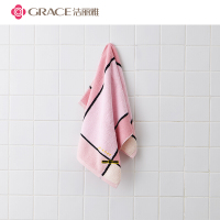 洁丽雅(Grace)洁丽雅礼·物毛巾 洗脸巾(110G/条,72*34cm)柔软吸水成人全棉蝴蝶结提花洗脸毛巾单条装 红