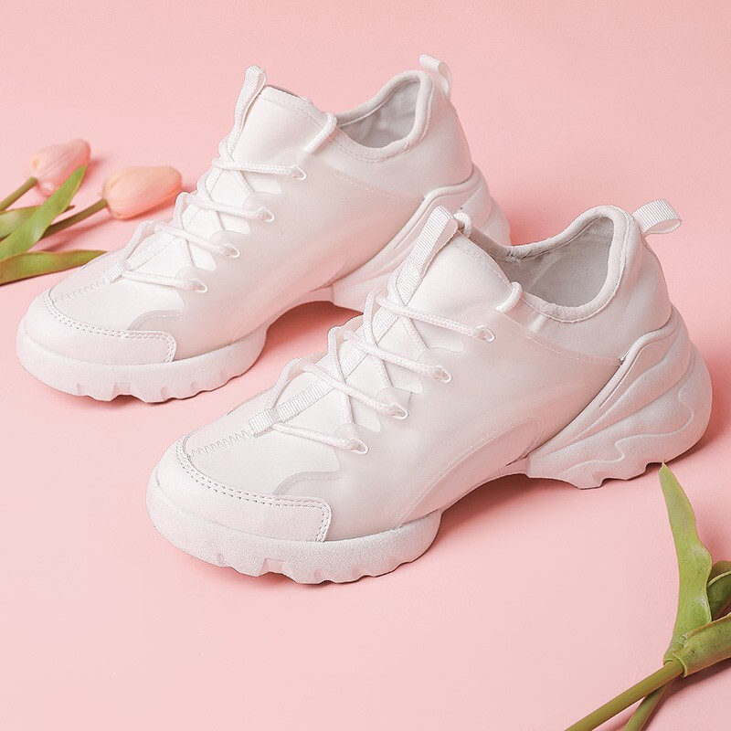 克卜勒2020新款休闲运动鞋女 厚底布面透气鞋 女士韩版时尚青百搭减震