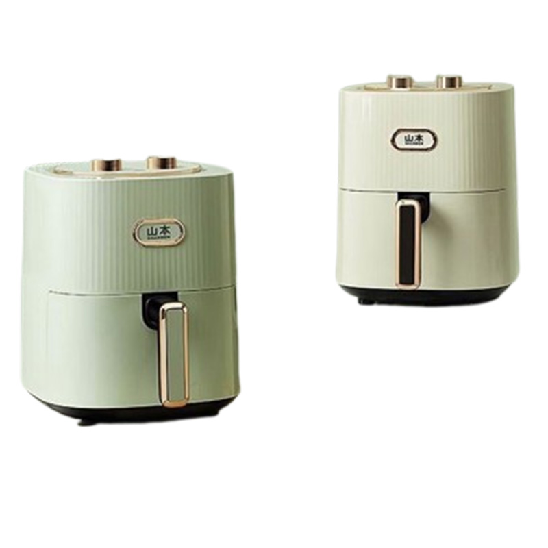 山本空气炸锅4.7L不粘涂层易清洁旋钮式取篮断电S-2201