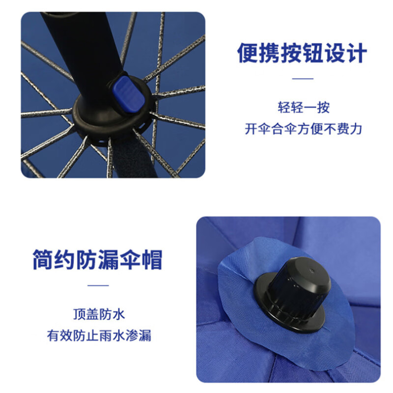 鸣固 圆形遮阳伞 2.8米彩+三层骨架+牛津银胶布高清大图