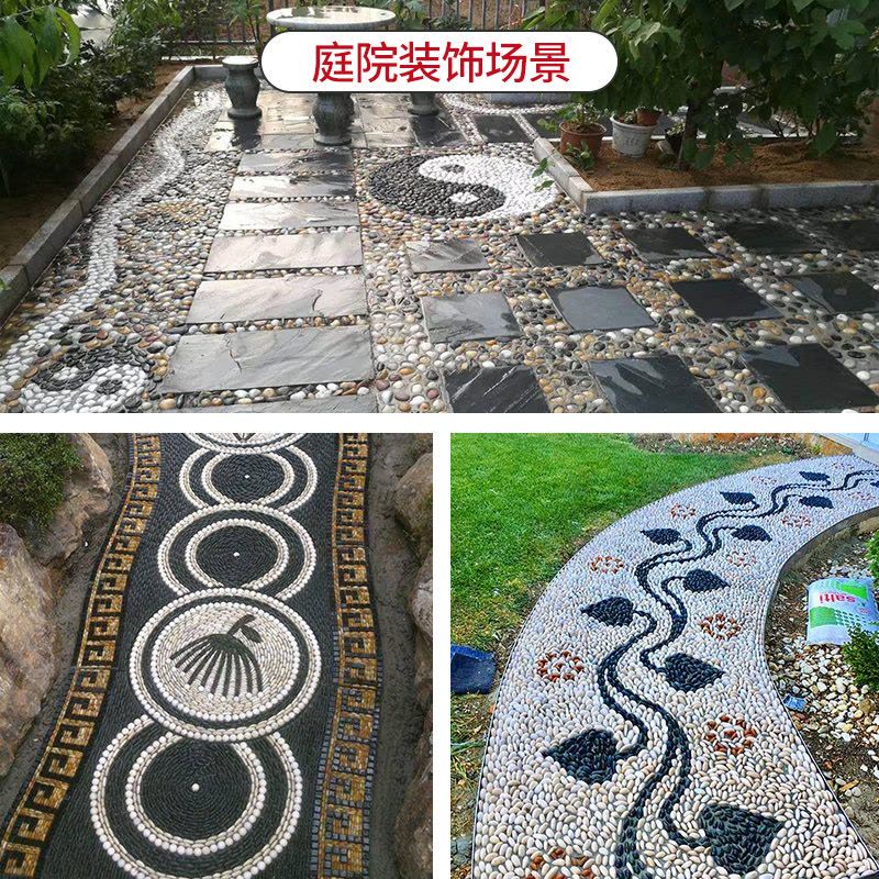 鹅卵石雨花石原石鱼缸花盆石小石子庭院装饰园艺五彩石头铺地图片