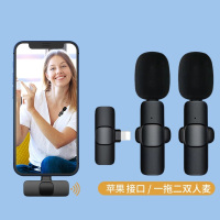 波格朗(POGLIAR) 无线领夹式麦克风高清音质手机直播吃播声控拍视频收声智能降噪 【苹果接口】无线麦克风*一拖二双人麦