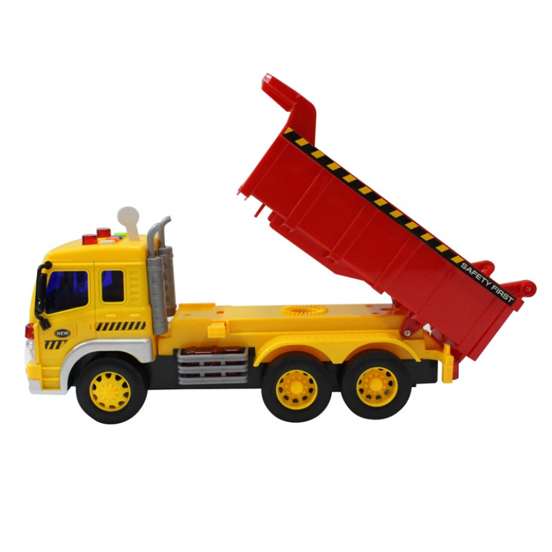 翻斗车卡车搅拌车儿童玩具大号惯性翻斗车回力汽车模型音乐玩具车