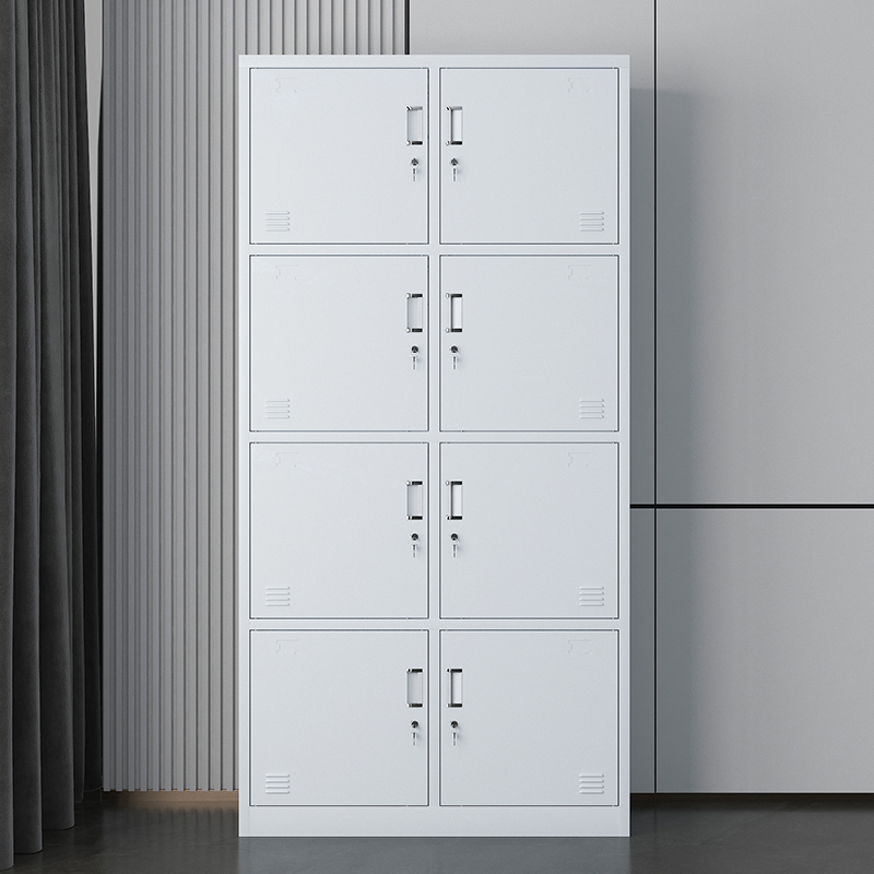 臻远铁皮柜健身房存包柜员工柜储物柜8门更衣柜