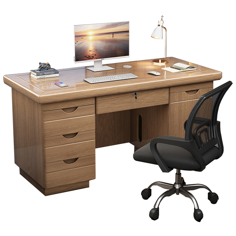 凌迪星木质办公桌高清大图