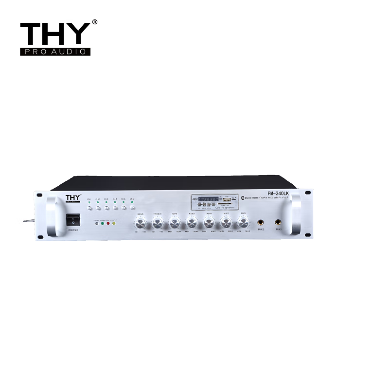 THY PRO AUDIOTHY PRO AUDIO 定压功放 6分区 带USB 蓝牙 240W PM-240LK 银色