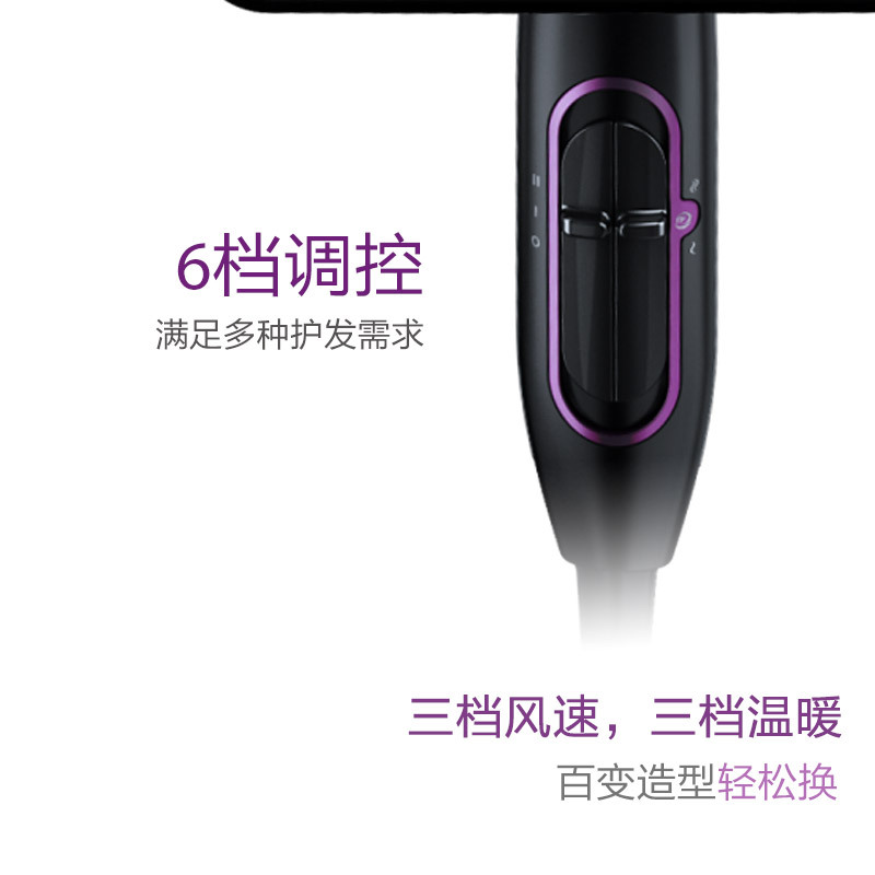 飞利浦(PHILIPS)电吹风机 家用大功率恒温护发冷热风吹风筒