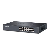 普联（TP-LINK）16口百兆铁壳桌面非网管交换机SF1016D分线器监控可上机柜架网吧防雷 （1个装）