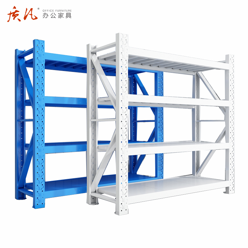 质凡货架仓库货架置物架展示架蓝色重型长120宽50货架承重350kg高清大图