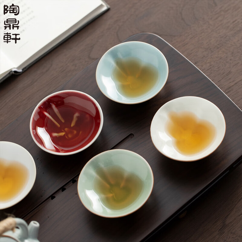 陶鼎軒 五福临门福禄杯茶具套装五大名窑葫芦杯高清大图