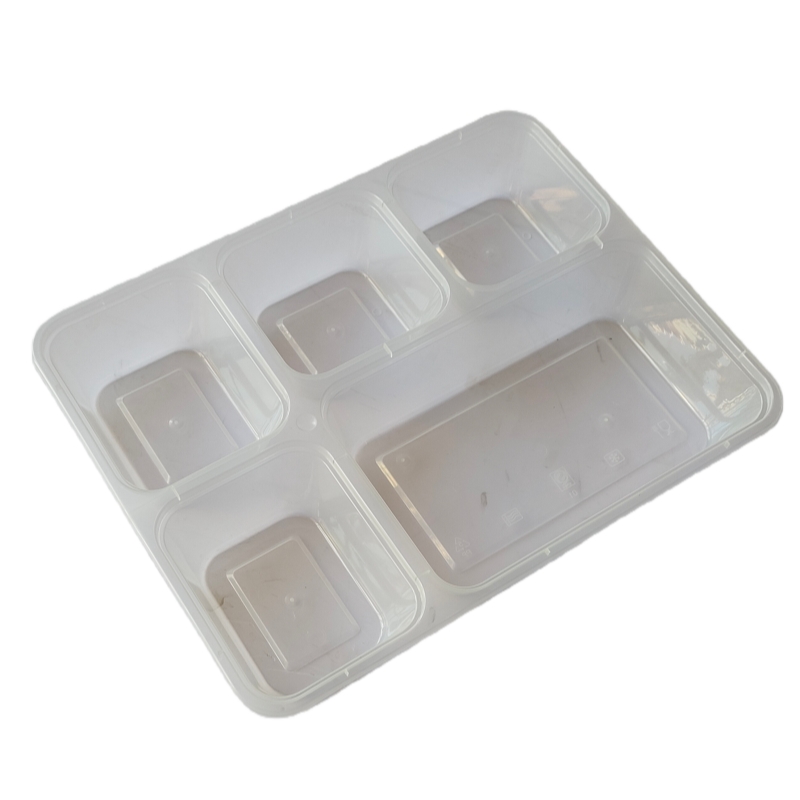 曼迩丹 一次性餐盒 大五格 /个高清大图