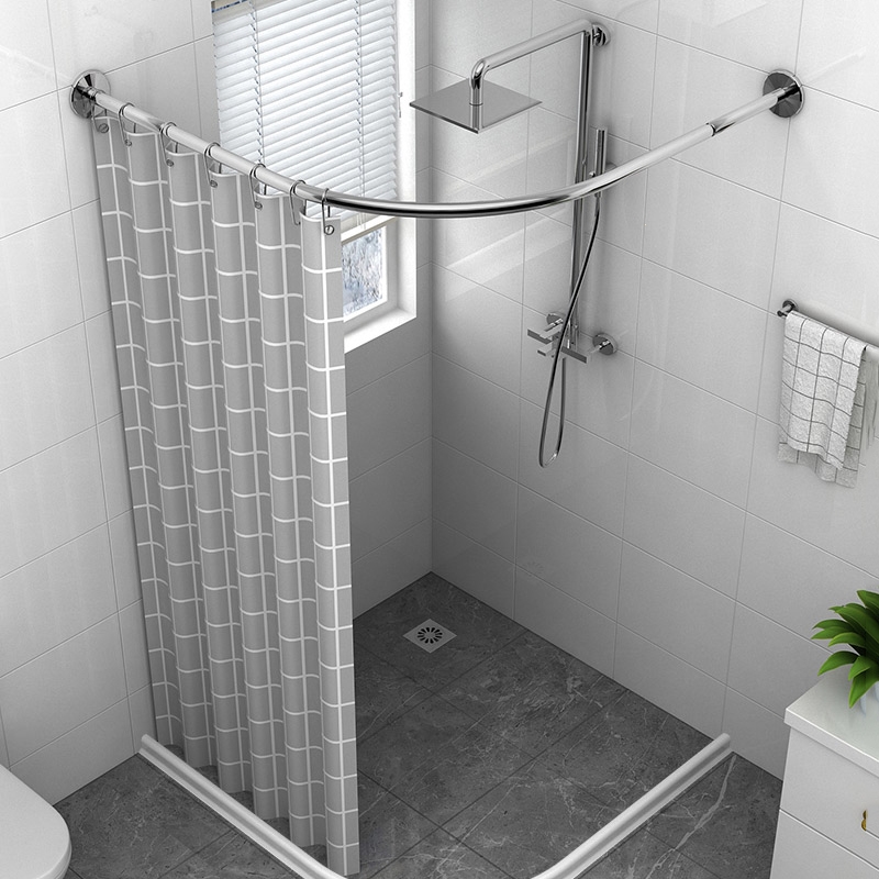 卫生间淋浴房隔断浴室干湿分离符象卫浴洗澡房浴帘套装简易浴房洗手间