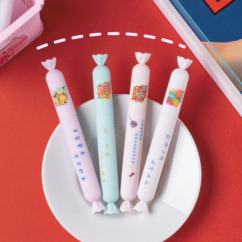 ins网红可爱少女心香肠造型中性笔05黑色签字笔学生创意水性笔
