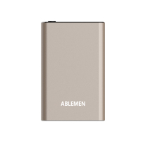 爱搏儿（ABLEMEN）迷你轻薄便携小巧5000毫安 移动电源/充电宝 聚合物移动电源 土豪金