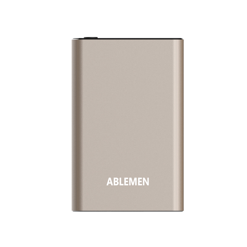 爱搏儿（ABLEMEN）迷你轻薄便携小巧5000毫安 移动电源/充电宝 聚合物移动电源 土豪金