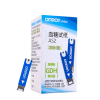 欧姆龙(OMRON)血糖试纸 AS2 25片装血糖用品 全自动调码 虹吸式 配25支采血针头