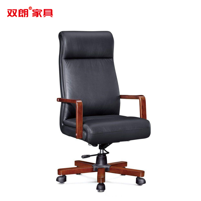 双朗 牛皮办公主管椅 SL-A235YP 620*630*1180mm 黑色 张高清大图