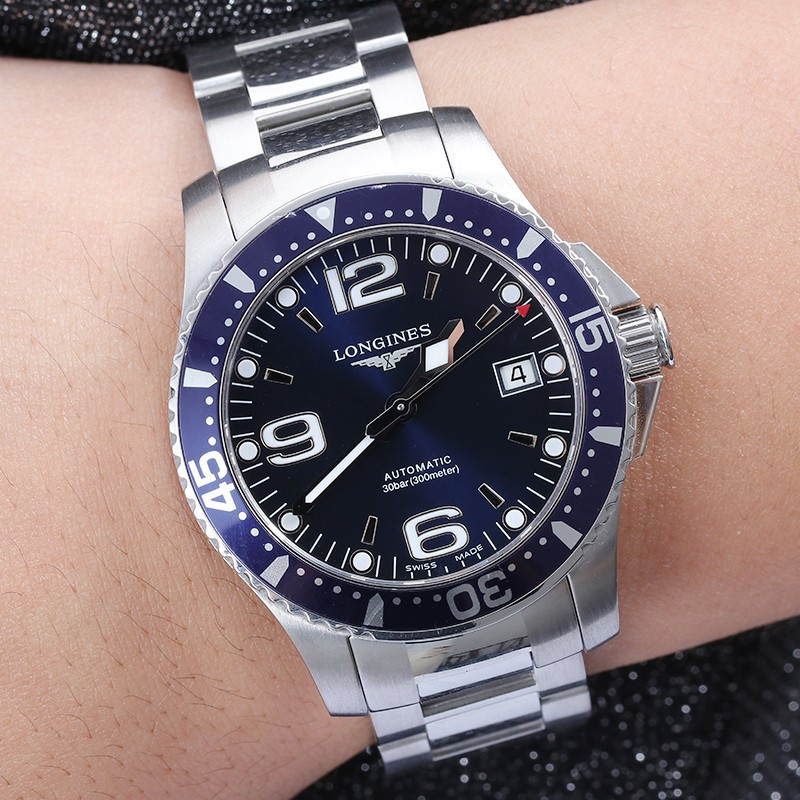 [苏宁自营]浪琴(Longines)康卡斯潜水系列 L37424966机械男表 L3.742.4.96.6