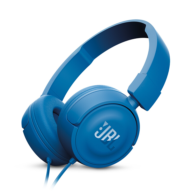 JBL T450 头戴式有线耳机耳麦 运动音乐游戏耳机 带麦可通话 苹果安卓华为小米通用 蓝