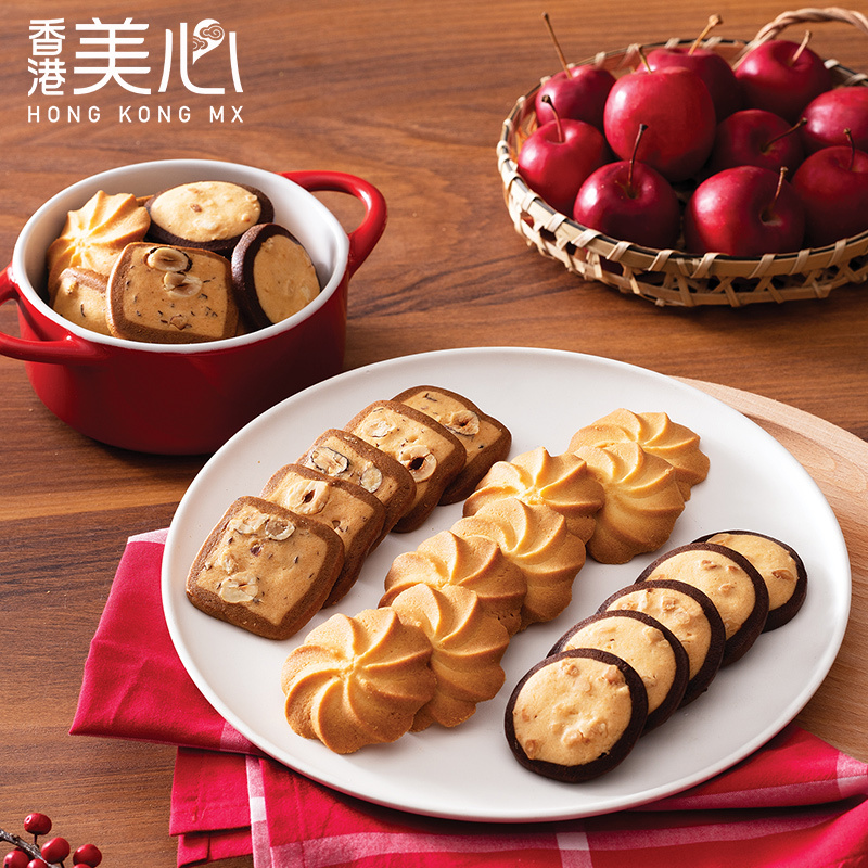香港美心4 口味松脆曲奇饼干272g 牛油曲奇进口休闲零食送礼糕点