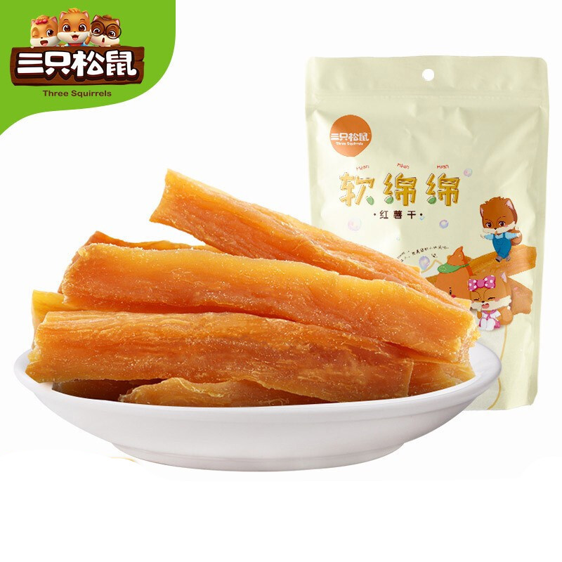三只松鼠 软绵绵红薯干 80g/袋