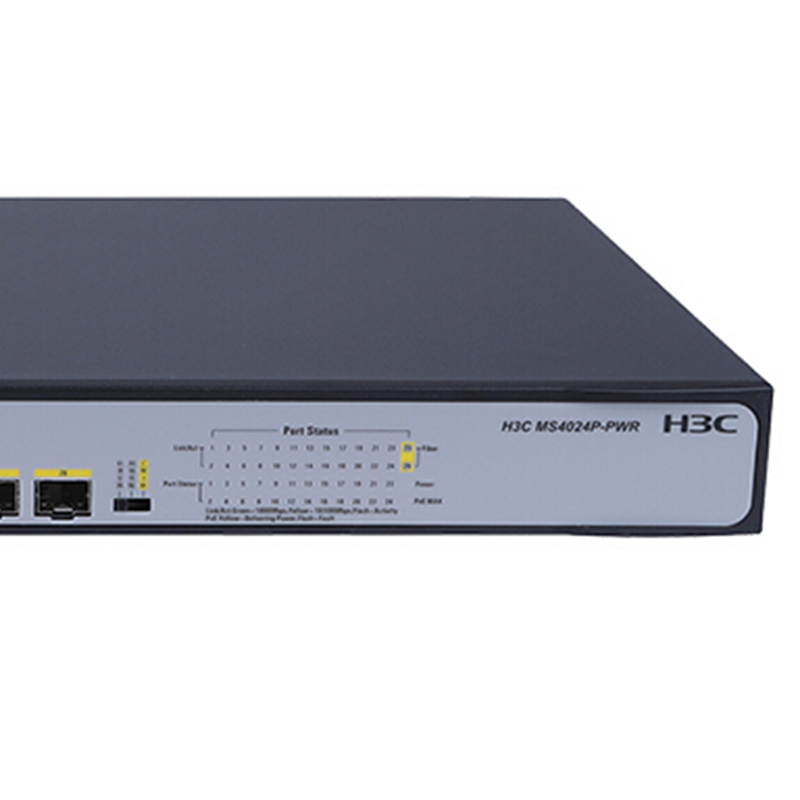 华三(H3C) MS4024P-PWR 24口千兆POE供电安防交换机 非网管二层企业级监控专用高清大图